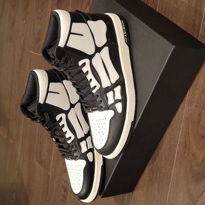 Amiri skeleton hi top bandana black and white Size 12